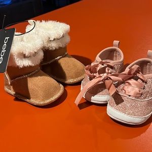 2 pairs of baby shoes - size 1&2